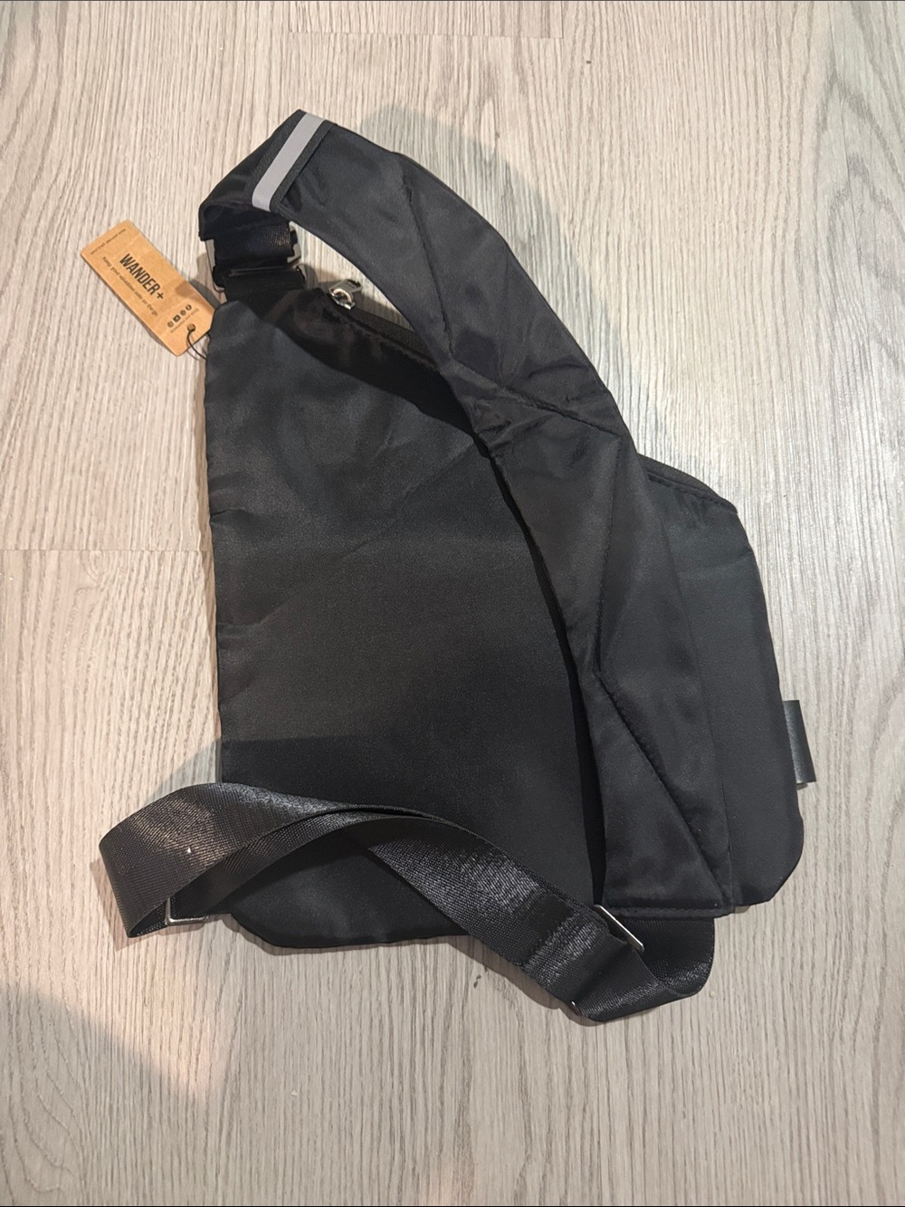 Wander Black Asymmetrical Crossbody Sling Bag NWT - Picture 6 of 6